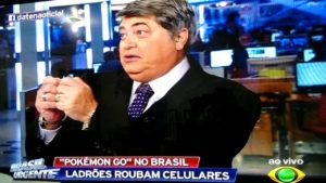 Alguém conta pro Datena que bem antes de inventarem Pokémon Go, milhares de celulares já são roubados todos os dias no mundo. O problema é quem rouba, não quem joga.