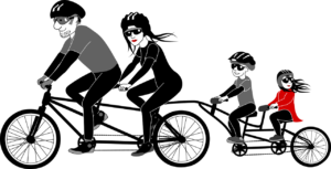 Pedalando com crianças - Pais em Apuros