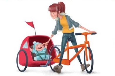 levar os filhos de bicicleta para a escola - Pais em Apuros!